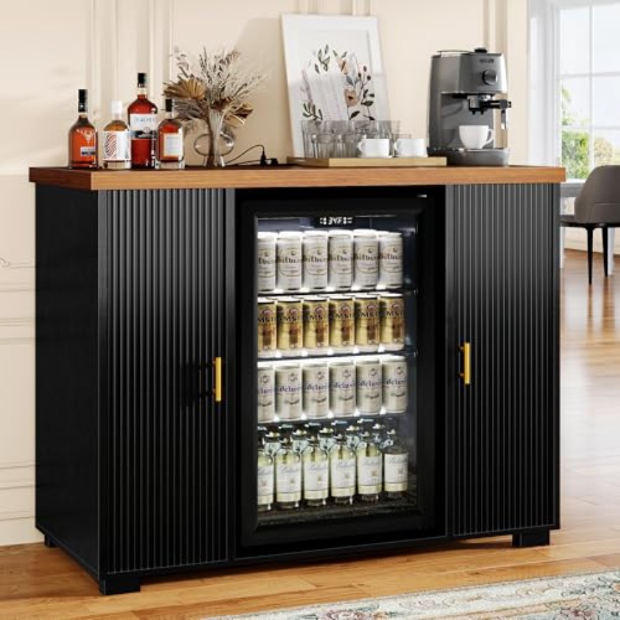 Home Bar And Fridge - 47 cm großer Kaffeebar-Schrank mit Platz