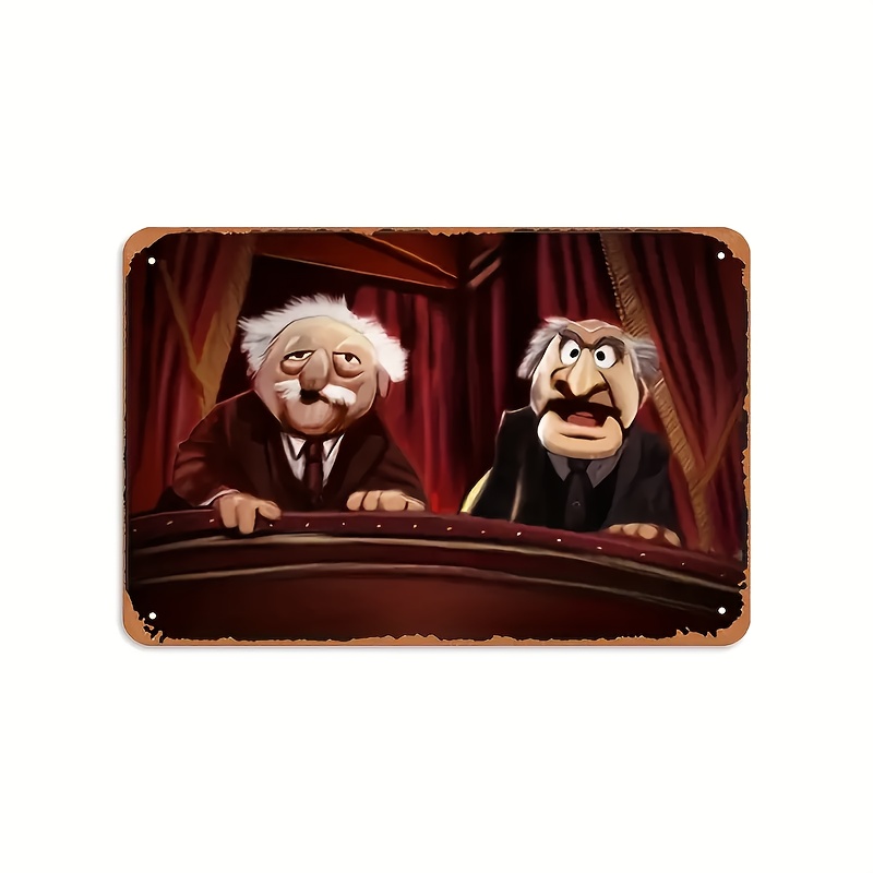 Home Bar And Theater - Statler & Waldorf Vintage Metall-Wandkunst –