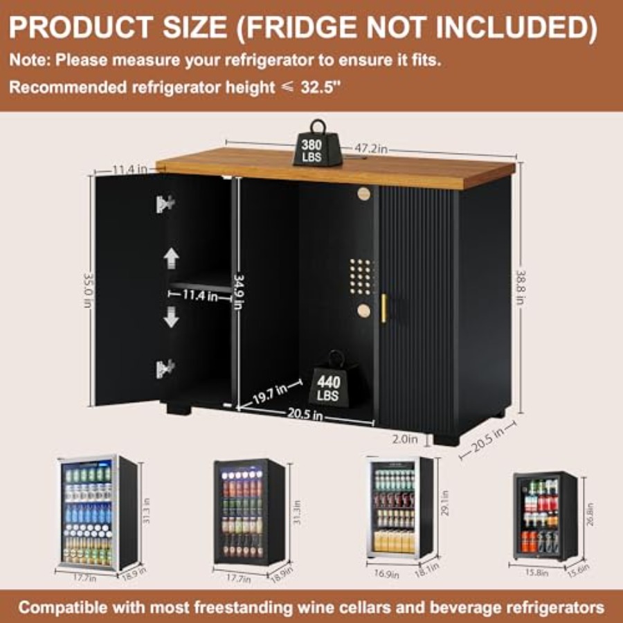 47 cm großer Kaffeebar-Schrank – Home Bar And Fridge Bewertung und Preis