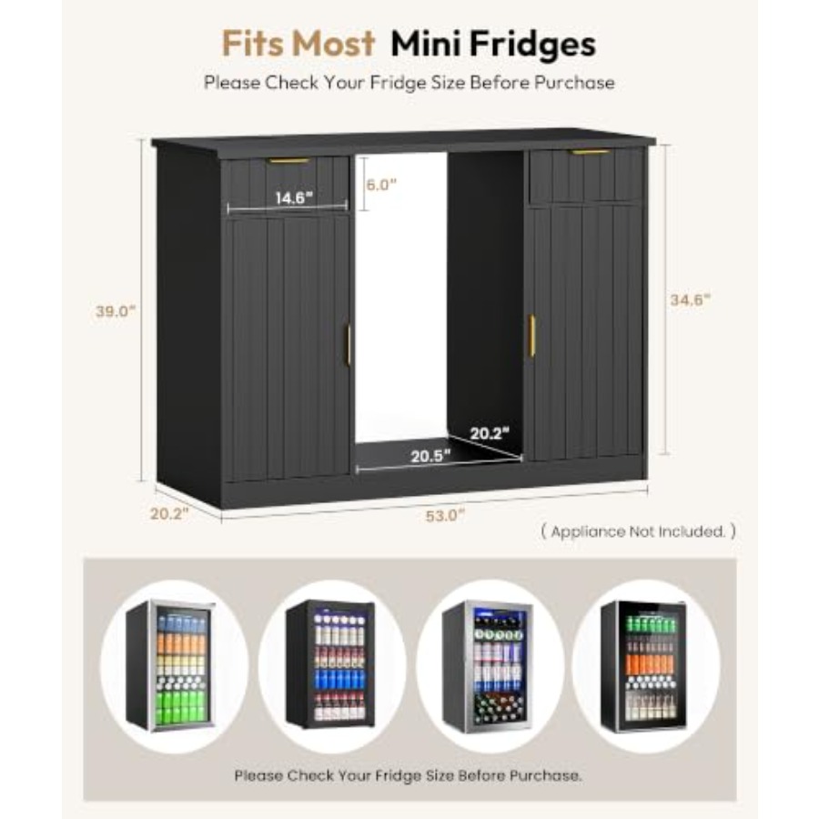 53 cm Kaffeebar-Schrank mit Pl – Home Bar And Fridge Bewertung und Preis