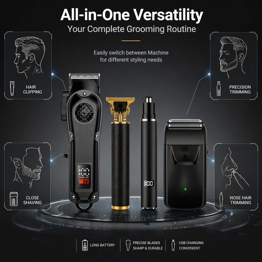 4-in-1 Herren-Haarschneideset  – Home Barbershop Bewertung und Preis
